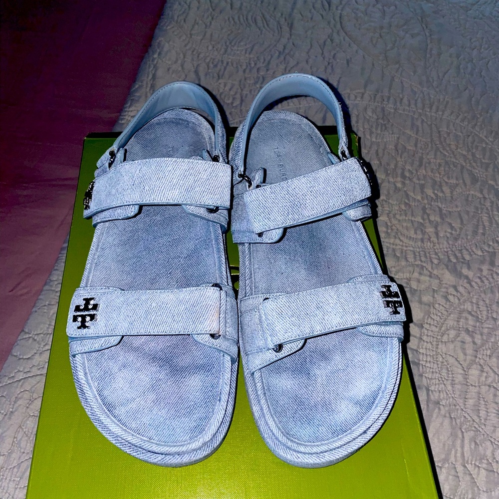 Tory Burch Kira Sport Denim sandal